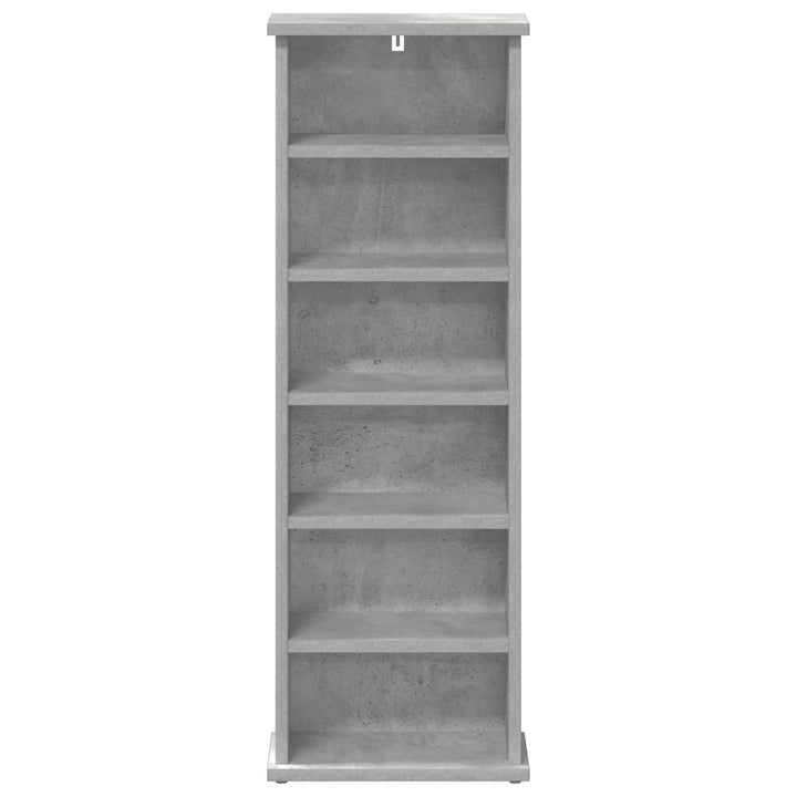 CD Skab Betongrå 60 x 17 x 92 cm Konstrueret træ