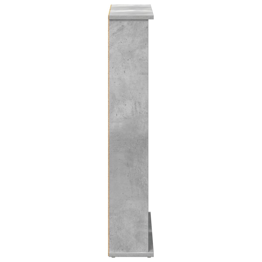 CD Skab 2 stk. Betongrå 60 x 17 x 92 cm Konstrueret træ