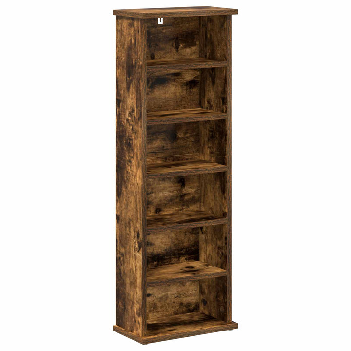 CD Skab 2 stk. Røget eg 60 x 17 x 92 cm Konstrueret træ