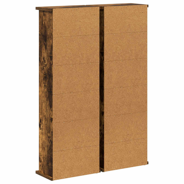 CD Skab 2 stk. Røget eg 60 x 17 x 92 cm Konstrueret træ