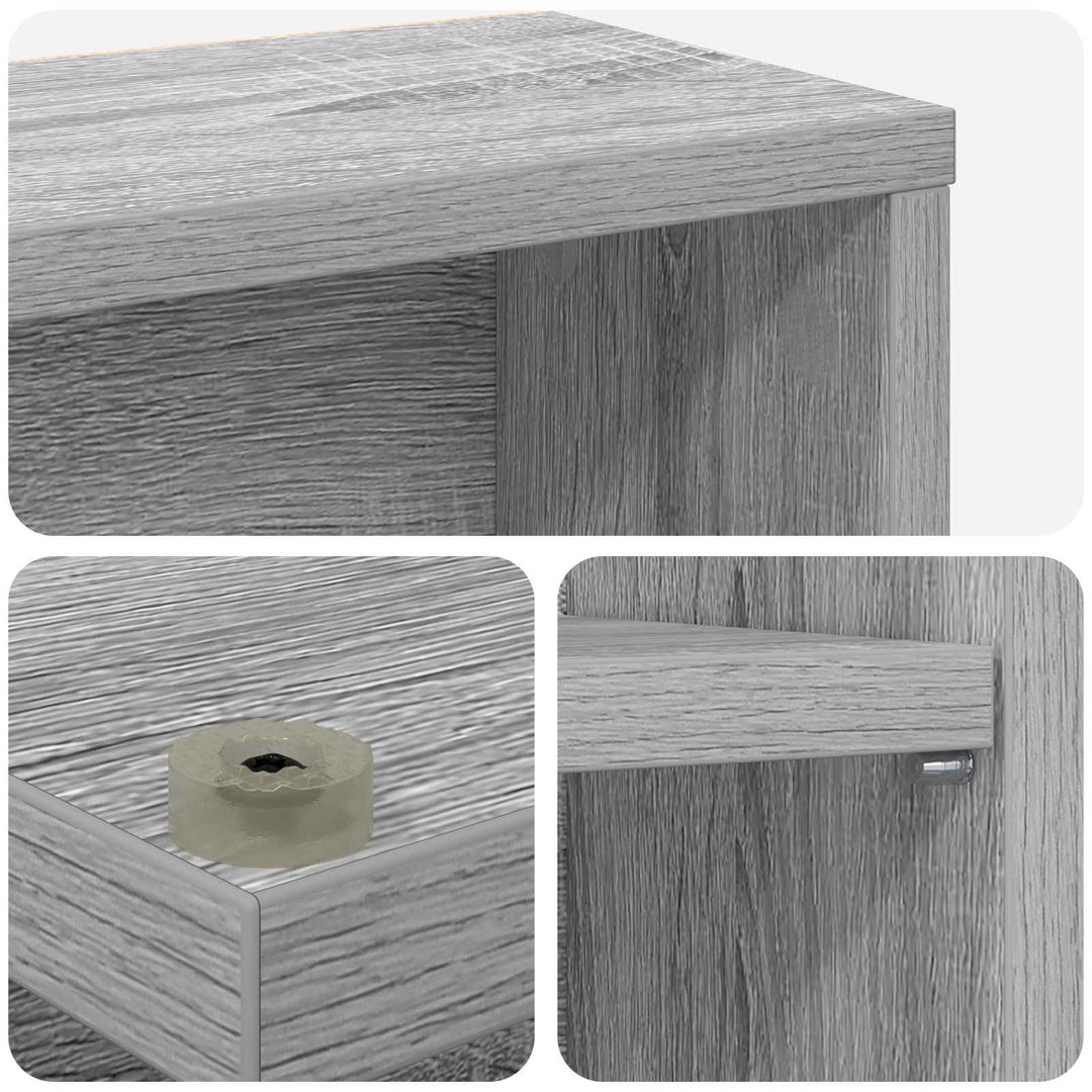 CD Skab 2 stk. Grå Sonoma 60 x 17 x 92 cm Konstrueret træ
