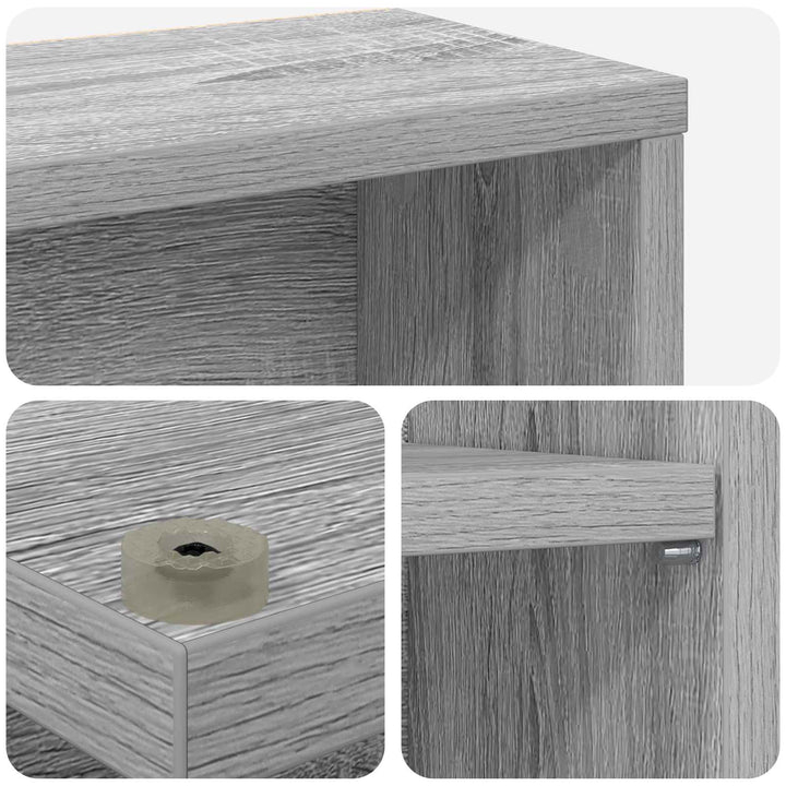 CD Skab 2 stk. Grå Sonoma 60 x 17 x 92 cm Konstrueret træ