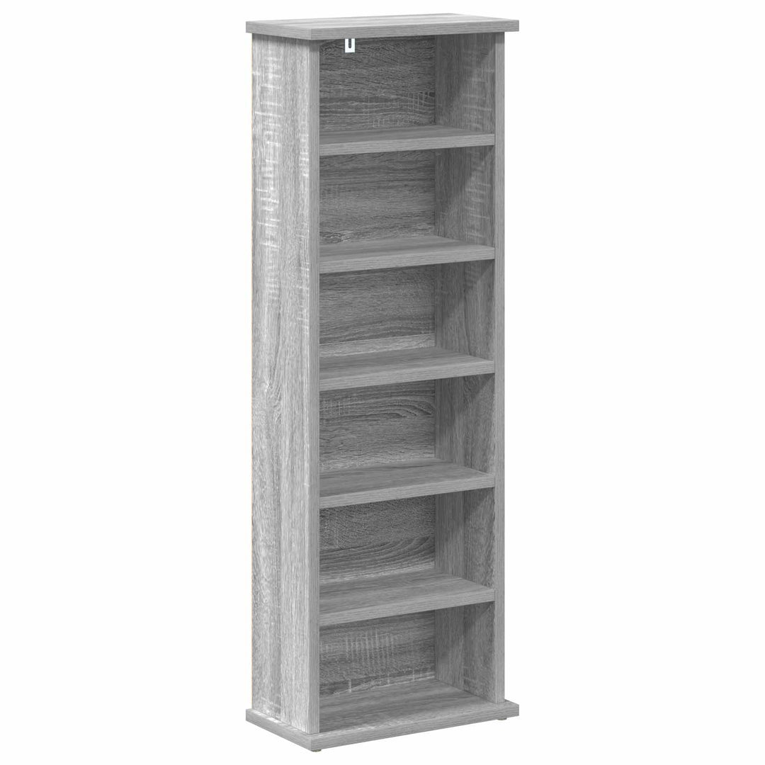 CD Skab 2 stk. Grå Sonoma 60 x 17 x 92 cm Konstrueret træ