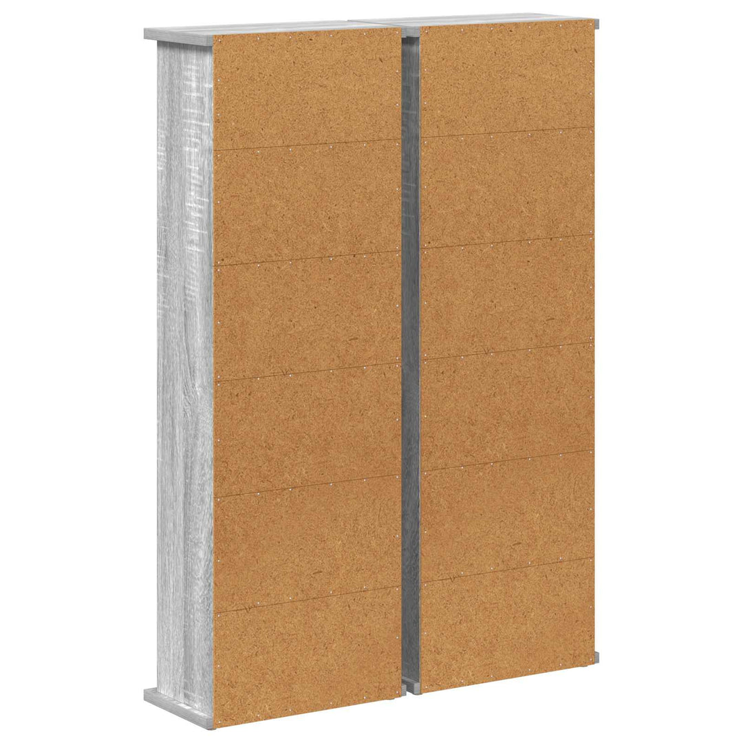 CD Skab 2 stk. Grå Sonoma 60 x 17 x 92 cm Konstrueret træ