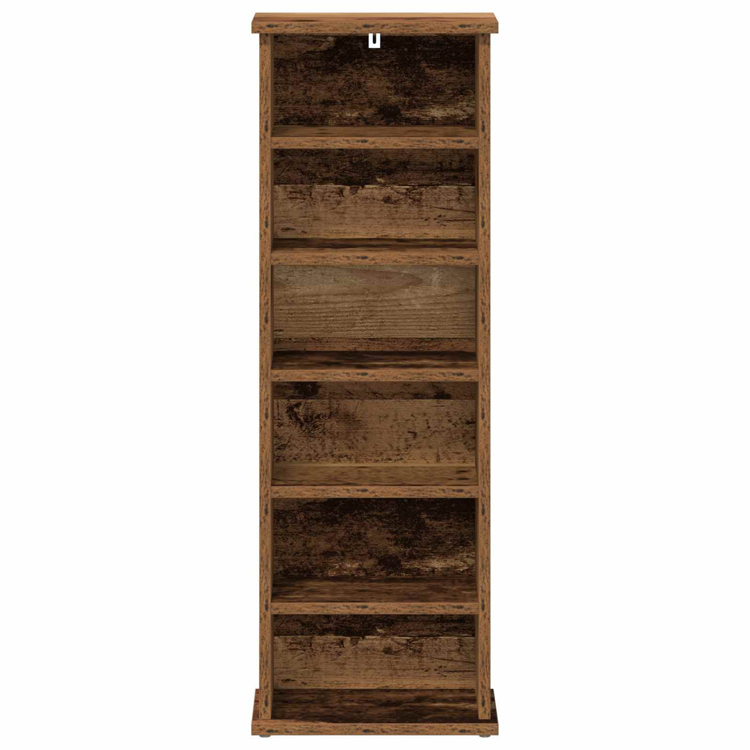 CD Skab Egetræ 60 x 17 x 92 cm Konstrueret træ