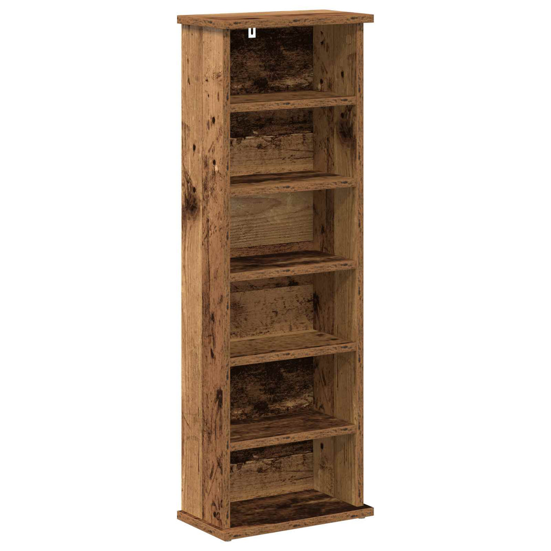 CD Skab 2 stk. Gammelt træ 60 x 17 x 92 cm Konstrueret træ