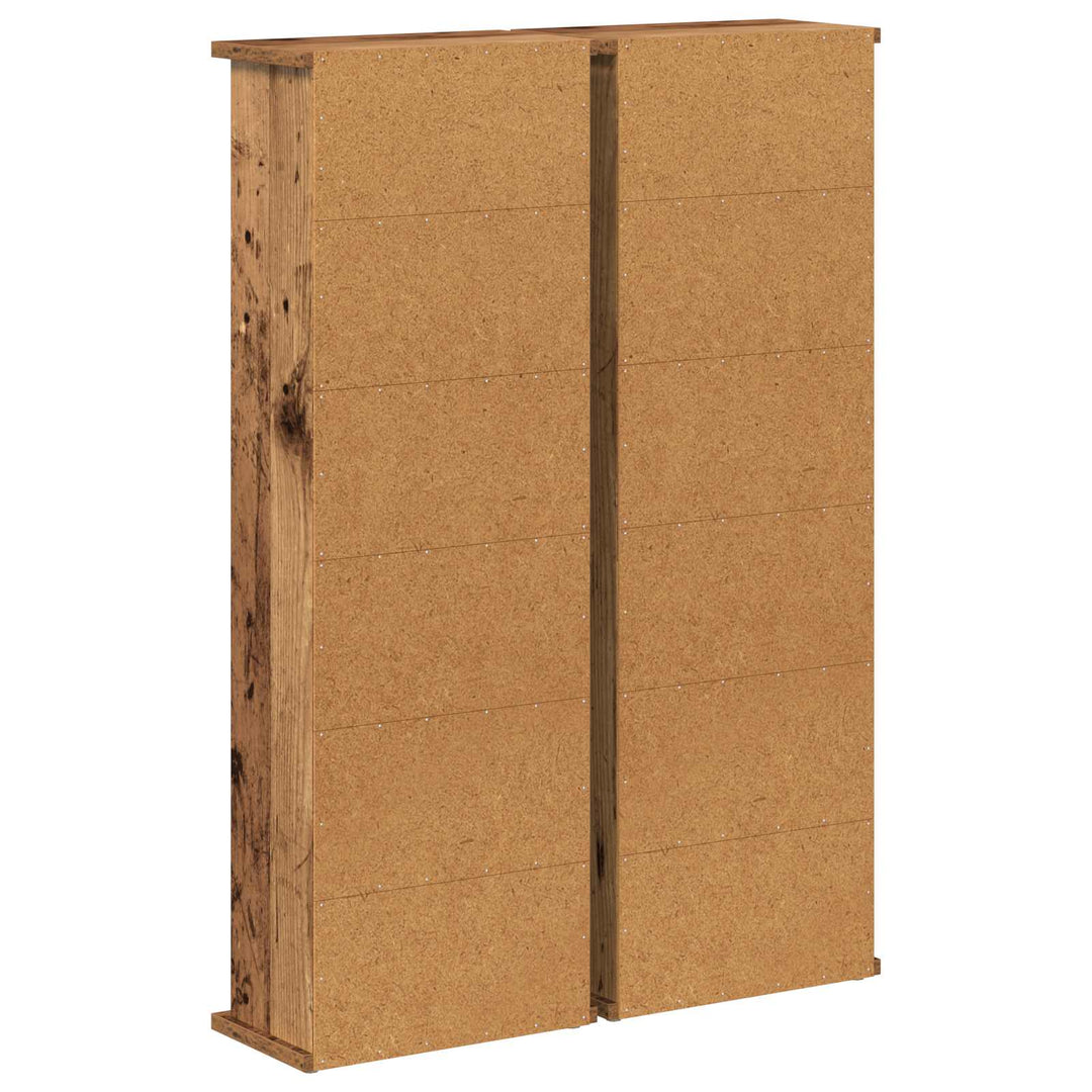 CD Skab 2 stk. Gammelt træ 60 x 17 x 92 cm Konstrueret træ