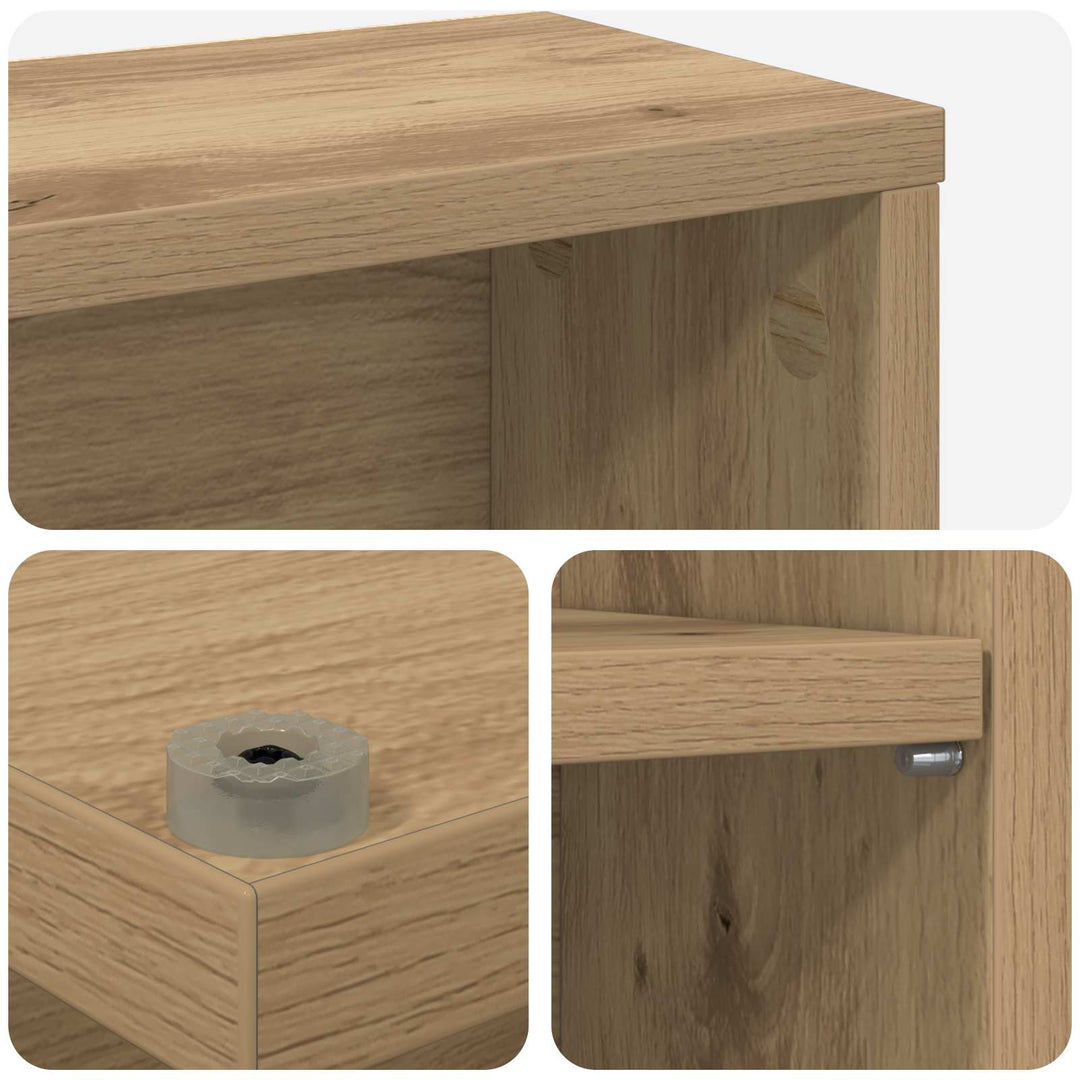 CD Skab Artisan-eg 60 x 17 x 92 cm Konstrueret træ