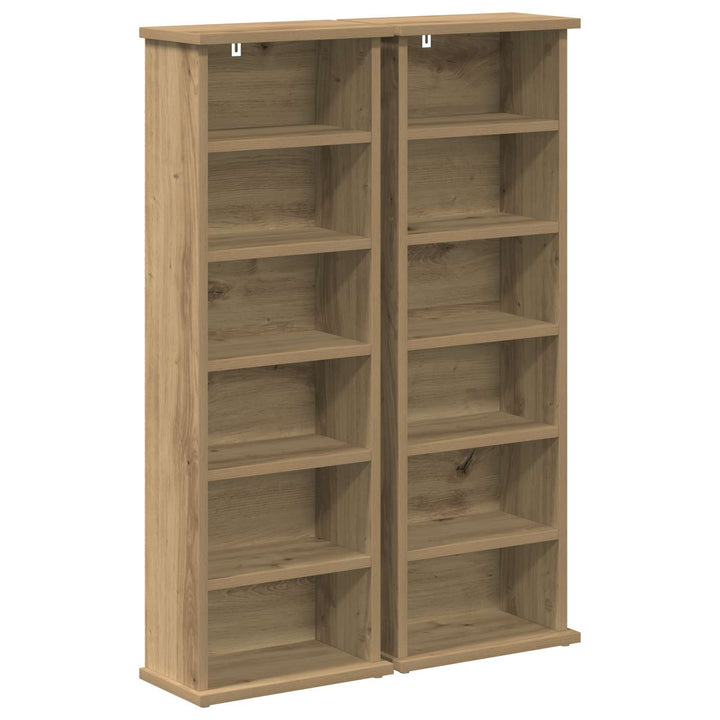 CD Skab 2 stk. Artisan-eg 60 x 17 x 92 cm Konstrueret træ
