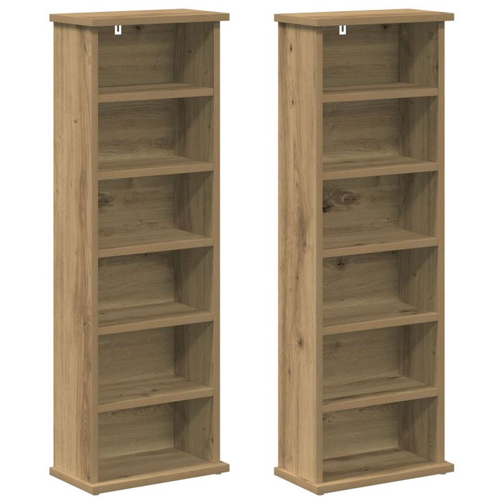 CD Skab 2 stk. Artisan-eg 60 x 17 x 92 cm Konstrueret træ