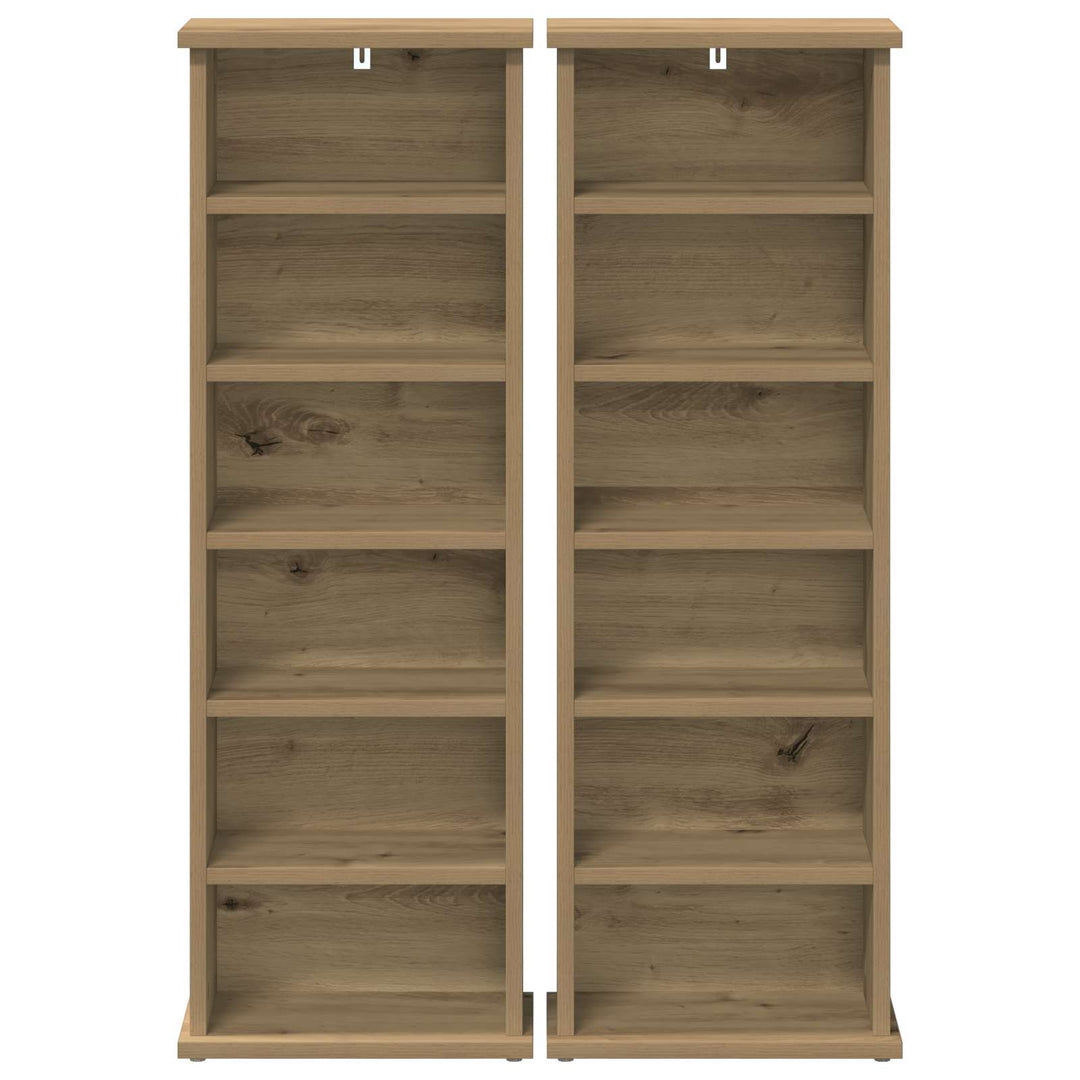 CD Skab 2 stk. Artisan-eg 60 x 17 x 92 cm Konstrueret træ