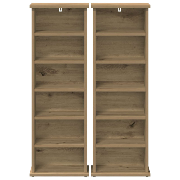 CD Skab 2 stk. Artisan-eg 60 x 17 x 92 cm Konstrueret træ