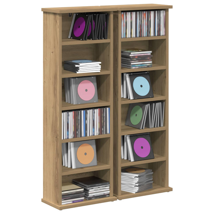 CD Skab 2 stk. Artisan-eg 60 x 17 x 92 cm Konstrueret træ
