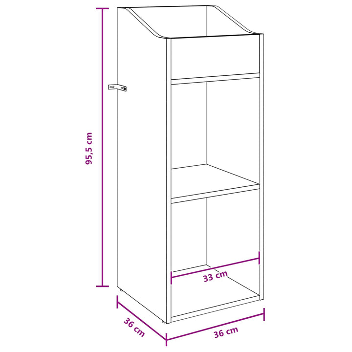 Pladeskab Artisan-eg 36 x 36 x 95,5 cm Konstrueret træ