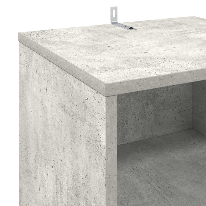Pladeskab Betongrå 38 x 33 x 61 cm Konstrueret træ