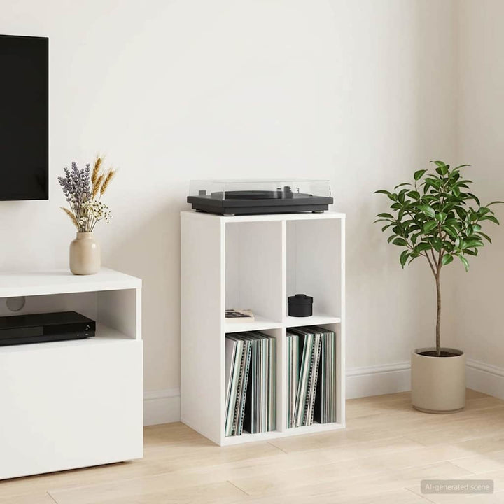 Pladeskab Hvid 44,5 x 36,5 x 74,5 cm Konstrueret træ