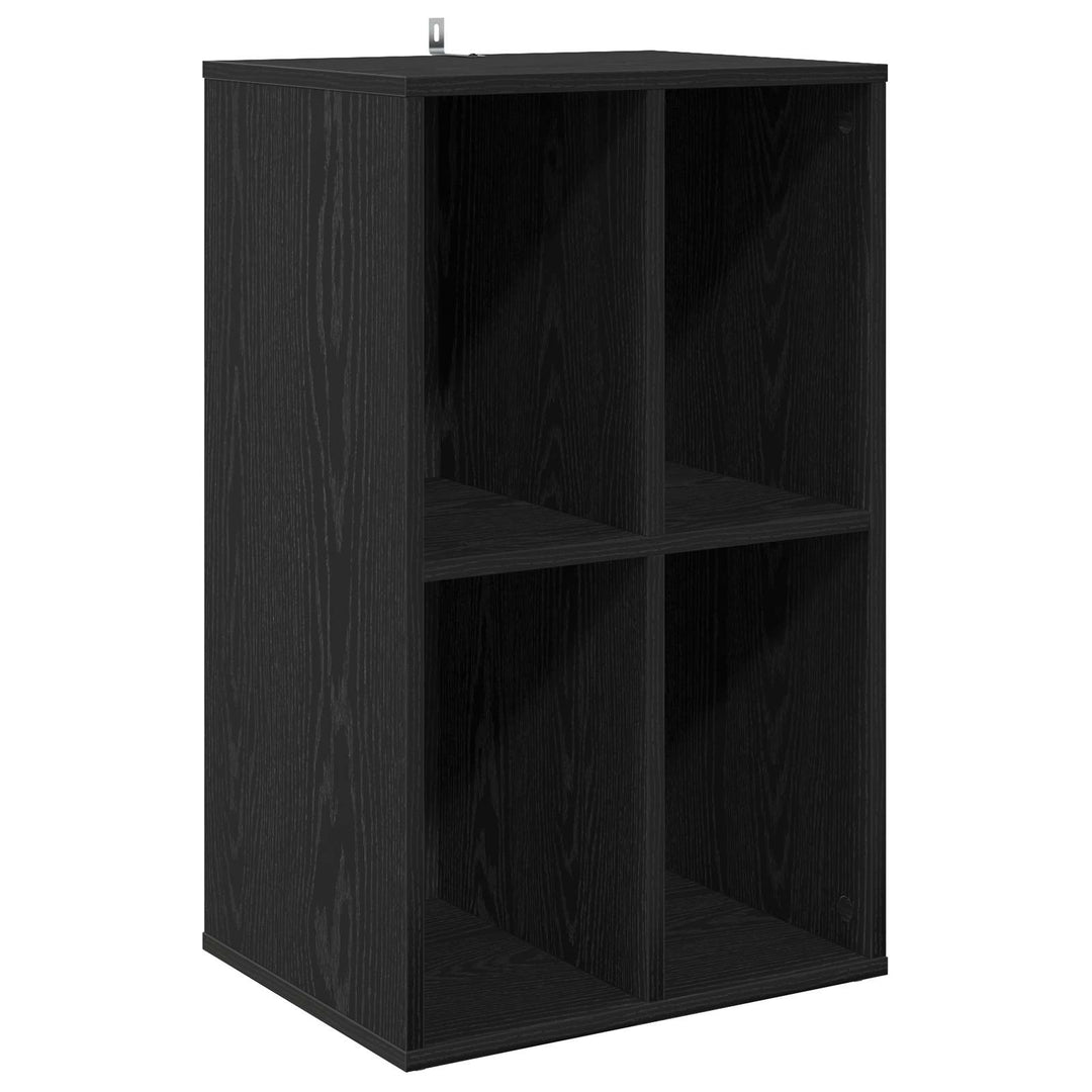 Pladeskab Sort eg 44,5 x 36,5 x 74,5 cm Konstrueret træ