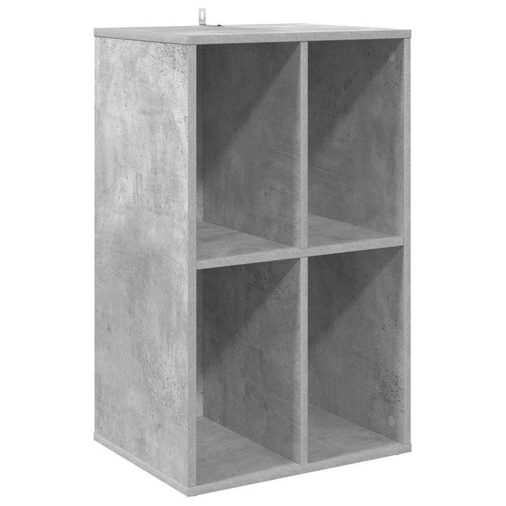 Pladeskab Betongrå 44,5 x 36,5 x 74,5 cm Konstrueret træ