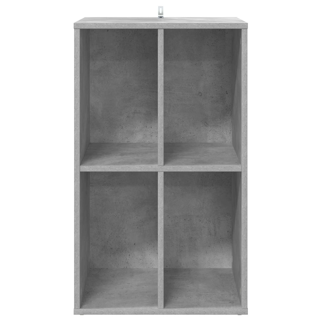 Pladeskab Betongrå 44,5 x 36,5 x 74,5 cm Konstrueret træ