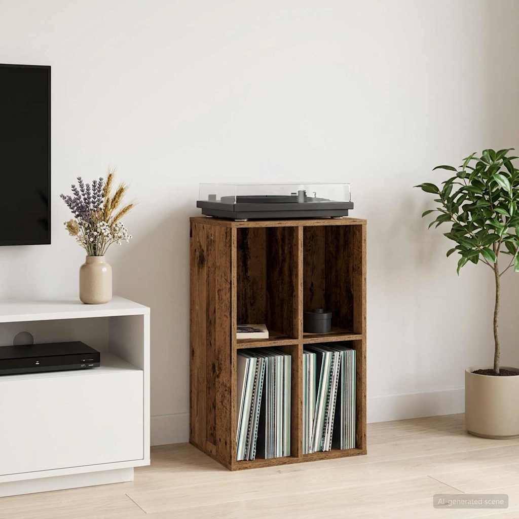 Pladeskab Egetræ 44,5 x 36,5 x 74,5 cm Konstrueret træ