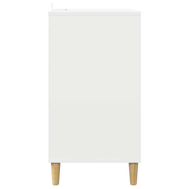Pladespiller Stativ Hvid 47 x 39,5 x 74,5 cm Konstrueret træ