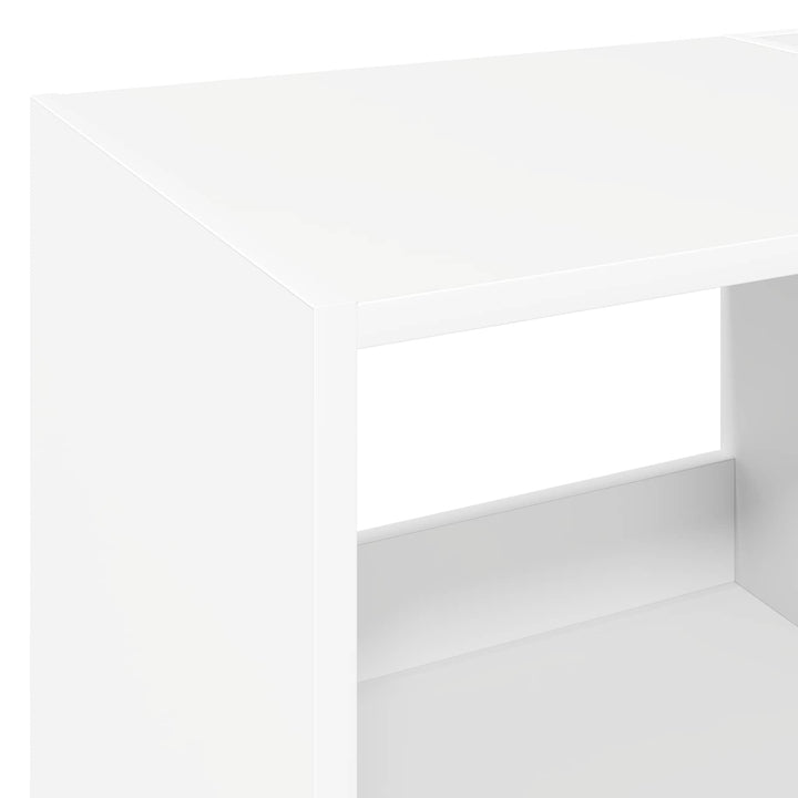 Pladespillerstand Hvid 82 x 39,5 x 82,5 cm Konstrueret træ