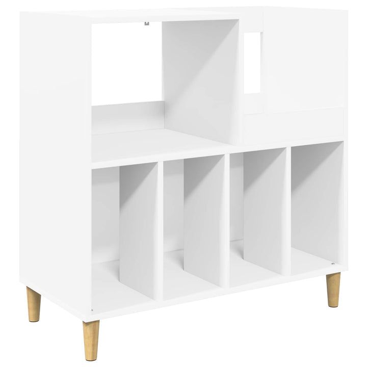 Pladespillerstand Hvid 82 x 39,5 x 82,5 cm Konstrueret træ