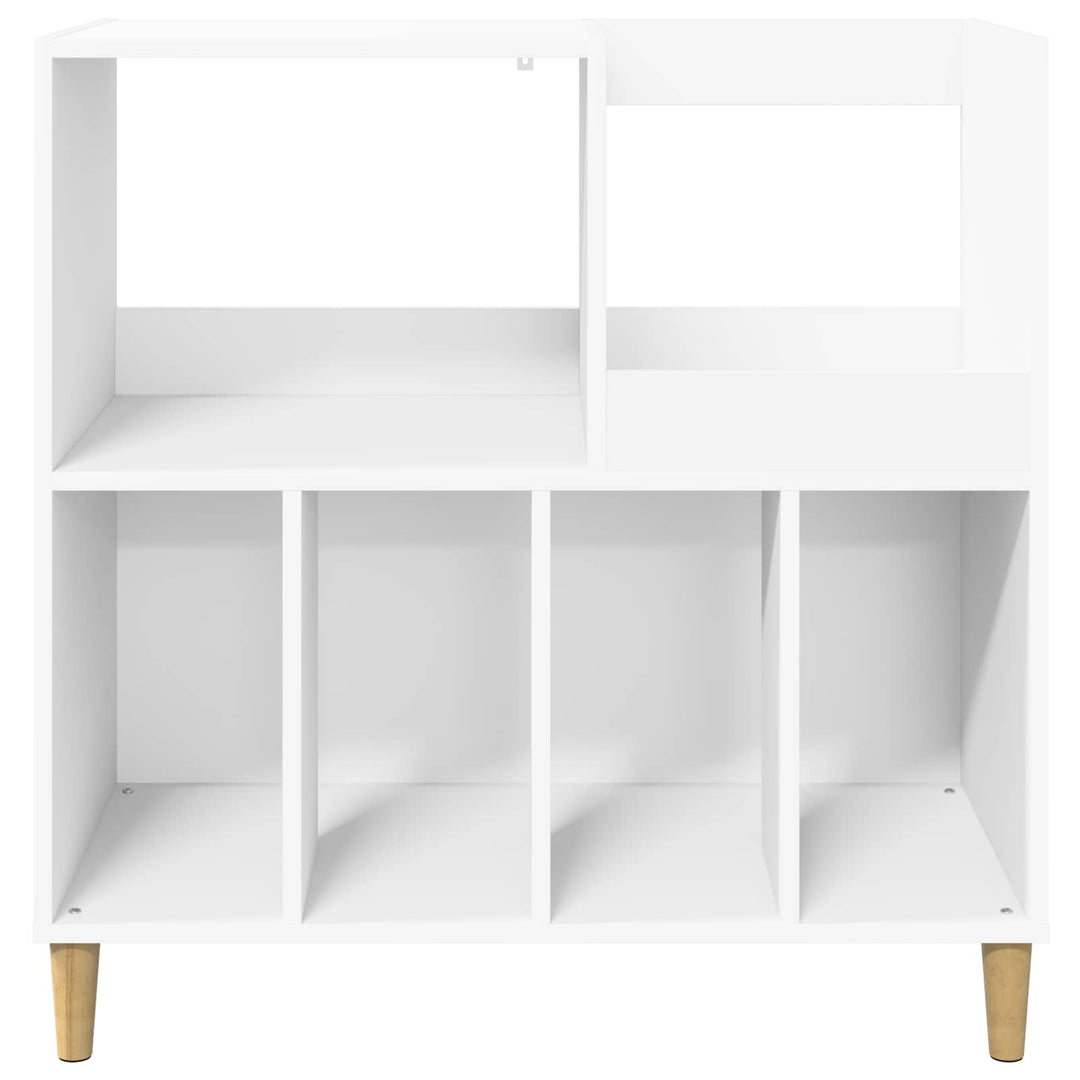 Pladespillerstand Hvid 82 x 39,5 x 82,5 cm Konstrueret træ
