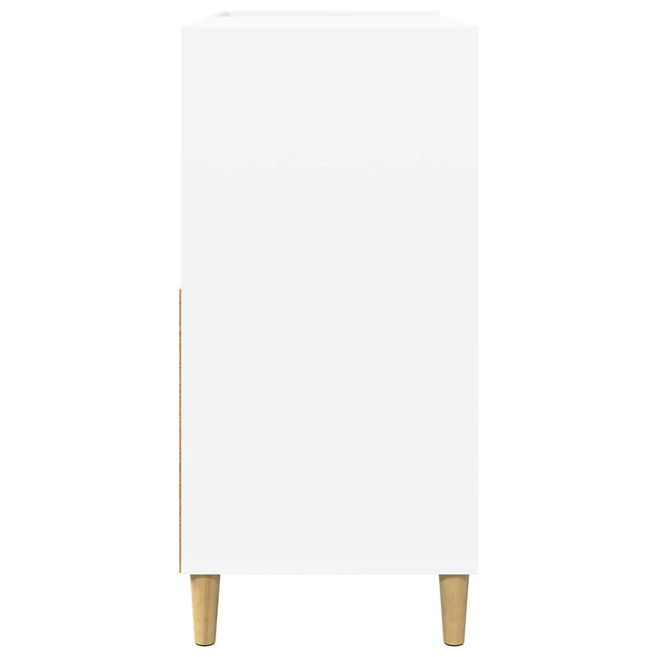 Pladespillerstand Hvid 82 x 39,5 x 82,5 cm Konstrueret træ
