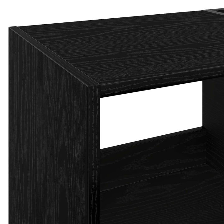 Pladespillerstand Sort eg 82 x 39,5 x 82,5 cm Konstrueret træ
