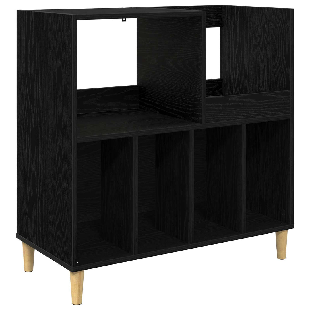 Pladespillerstand Sort eg 82 x 39,5 x 82,5 cm Konstrueret træ