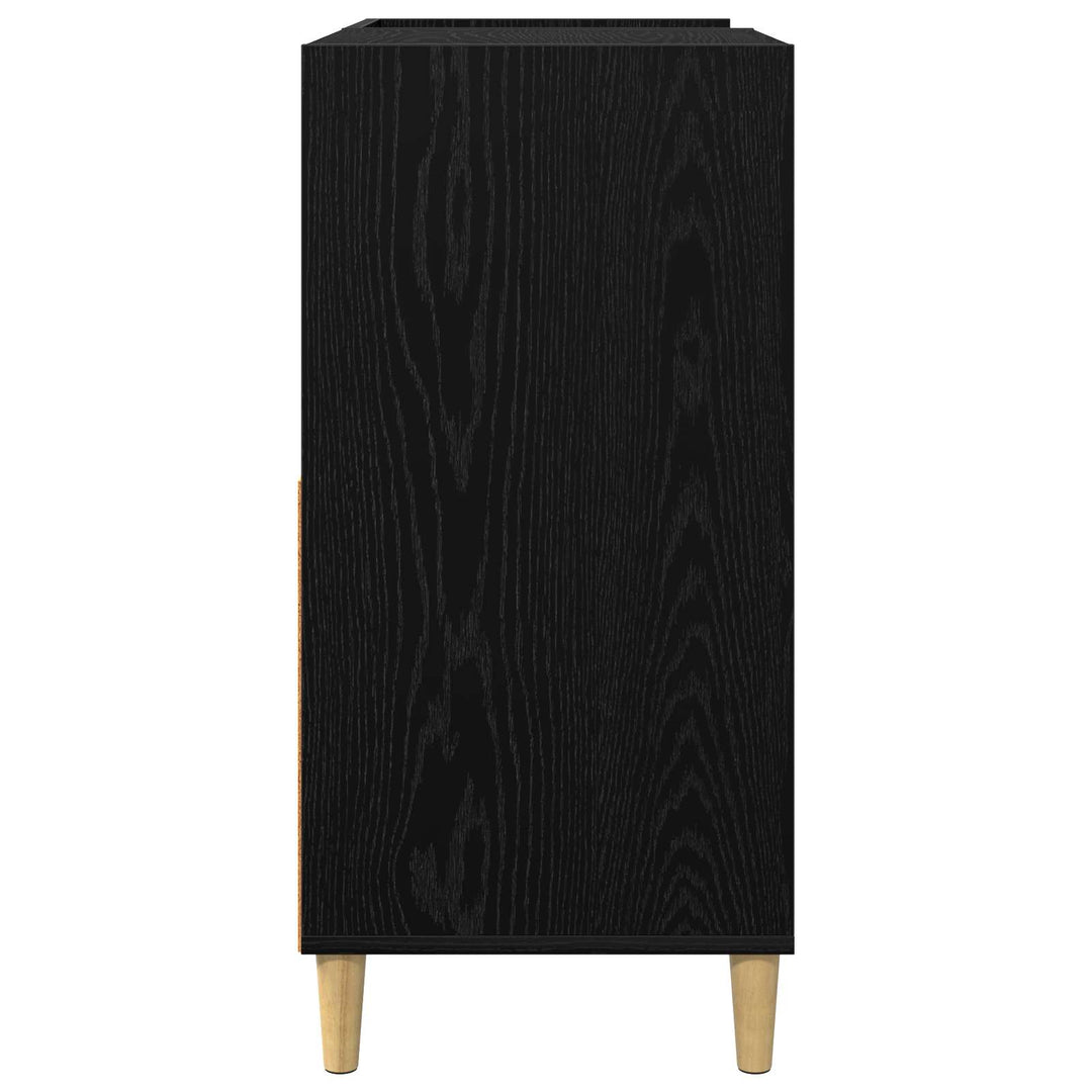 Pladespillerstand Sort eg 82 x 39,5 x 82,5 cm Konstrueret træ