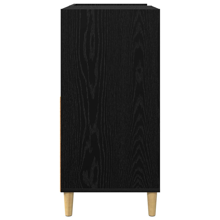 Pladespillerstand Sort eg 82 x 39,5 x 82,5 cm Konstrueret træ