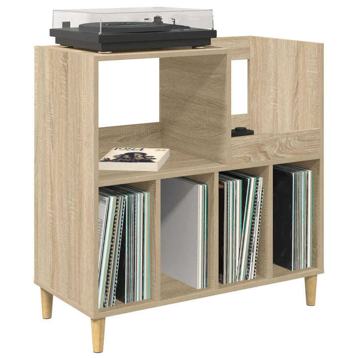 Pladespillerstand Sonoma-eg 82 x 39,5 x 82,5 cm Konstrueret træ