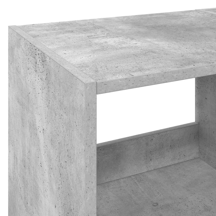 Pladespillerstand Betongrå 82 x 39,5 x 82,5 cm Konstrueret træ