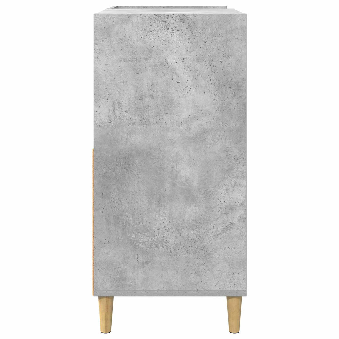 Pladespillerstand Betongrå 82 x 39,5 x 82,5 cm Konstrueret træ