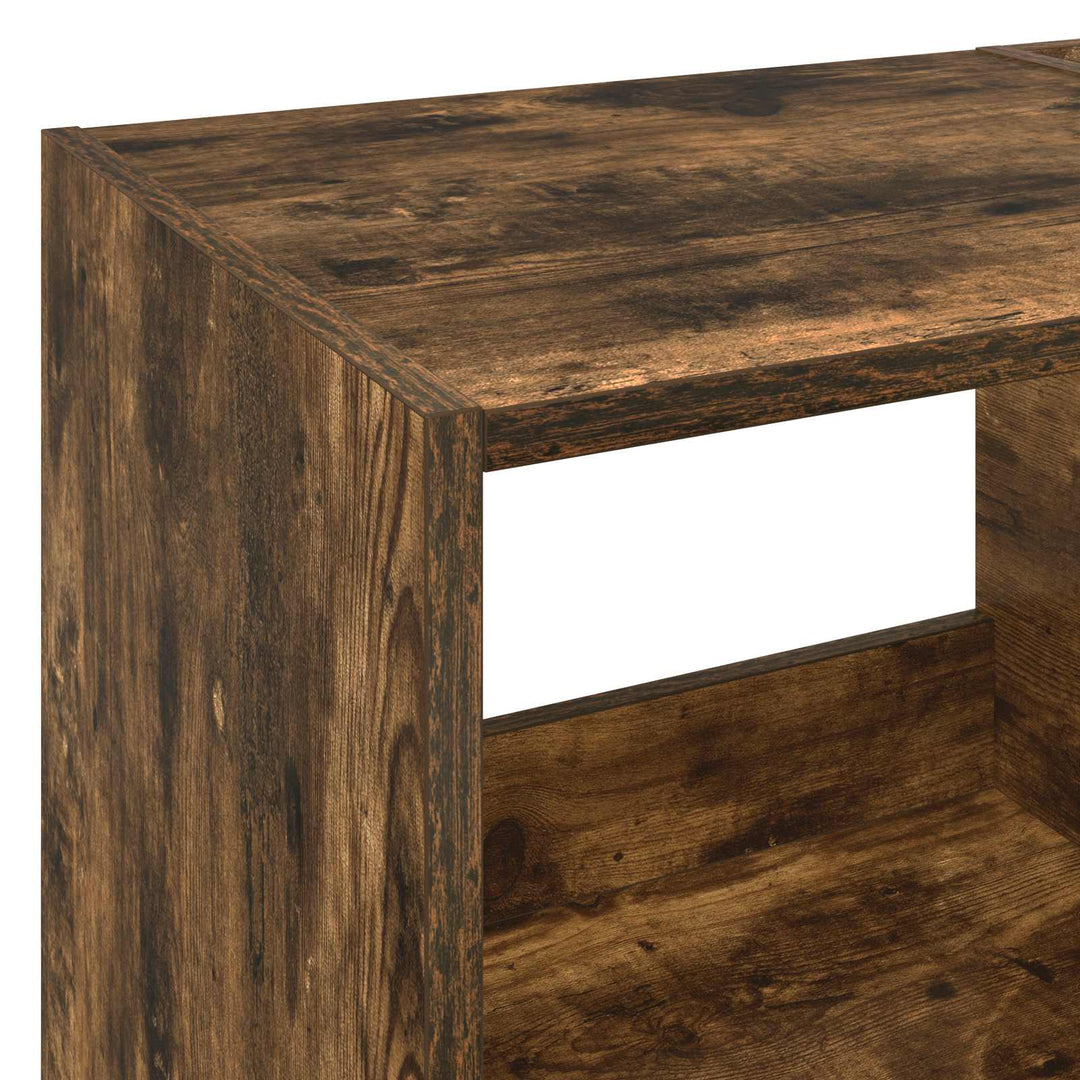 Pladespillerstand Røget eg 82 x 39,5 x 82,5 cm Konstrueret træ