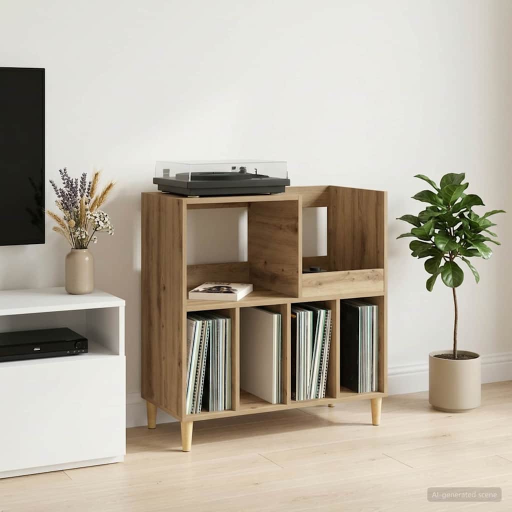 Pladespillerstand Artisan-eg 82 x 39,5 x 82,5 cm