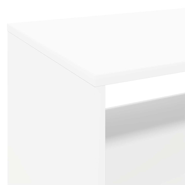 Pladespillerstand Hvid 71 x 39,5 x 83 cm Konstrueret træ