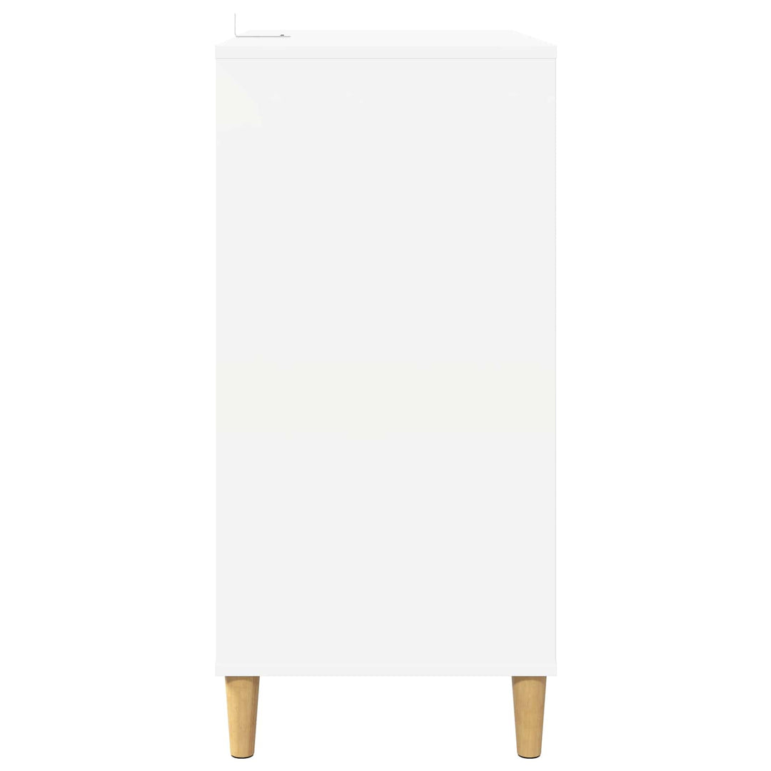 Pladespillerstand Hvid 71 x 39,5 x 83 cm Konstrueret træ