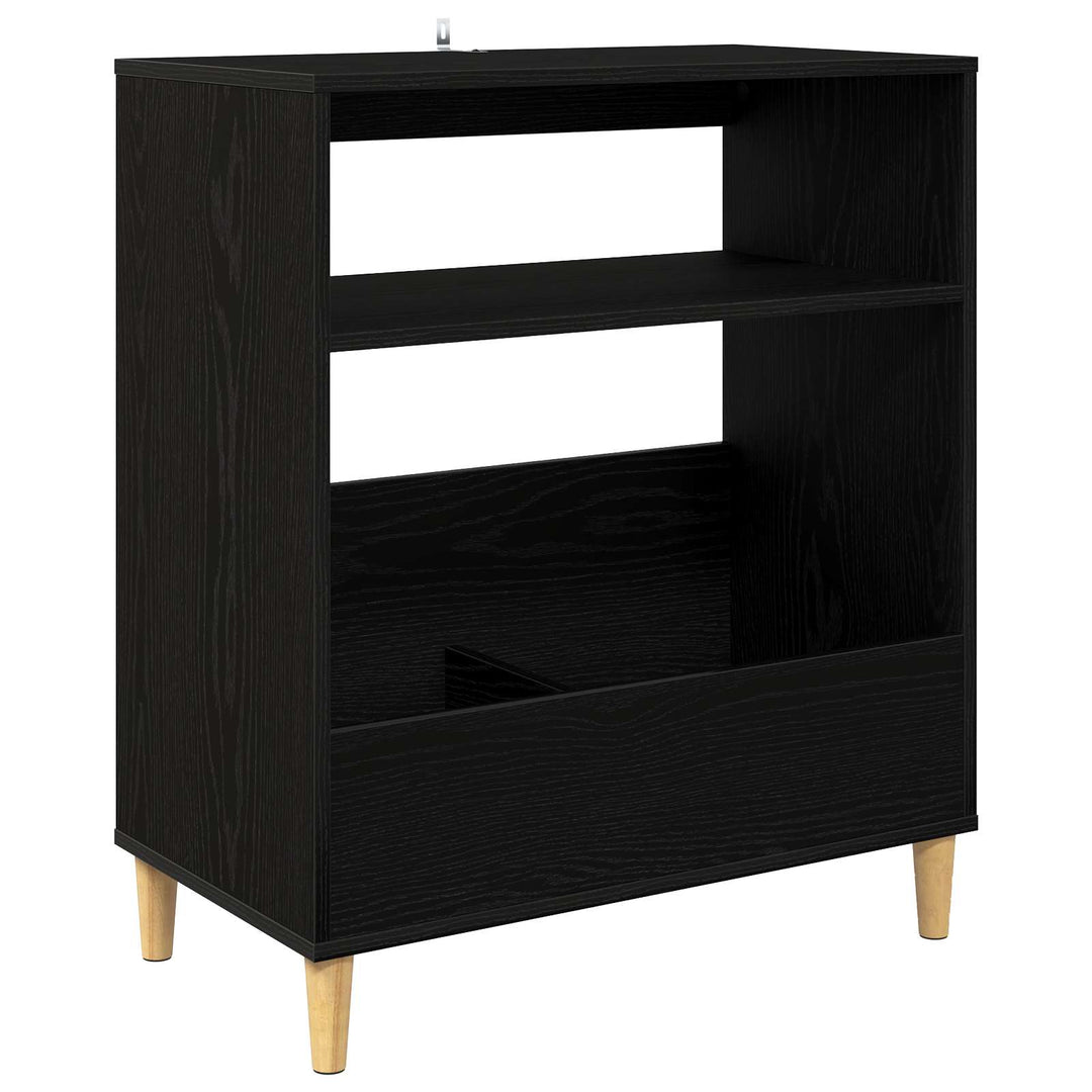 Pladespillerstand Sort eg 71 x 39,5 x 83 cm Konstrueret træ