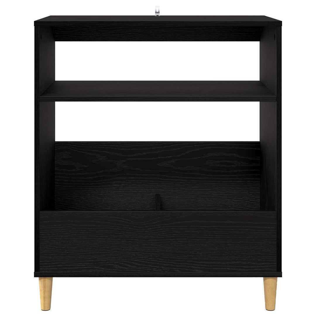 Pladespillerstand Sort eg 71 x 39,5 x 83 cm Konstrueret træ