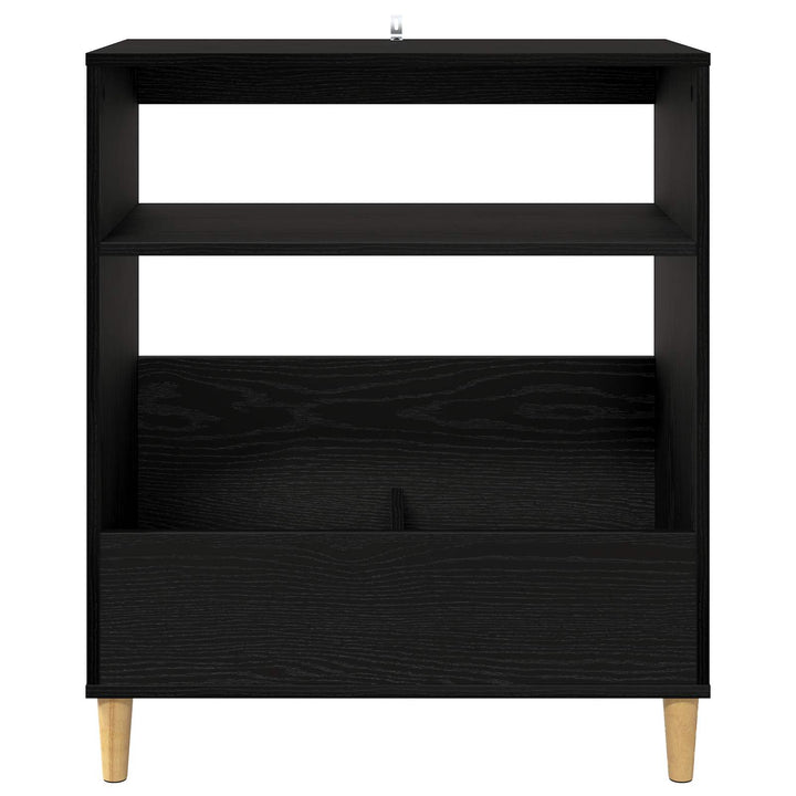 Pladespillerstand Sort eg 71 x 39,5 x 83 cm Konstrueret træ