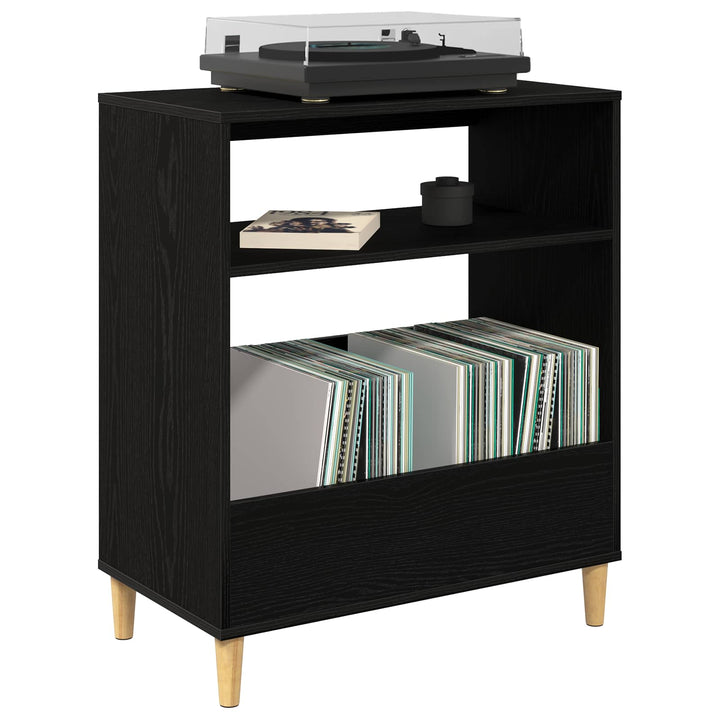Pladespillerstand Sort eg 71 x 39,5 x 83 cm Konstrueret træ