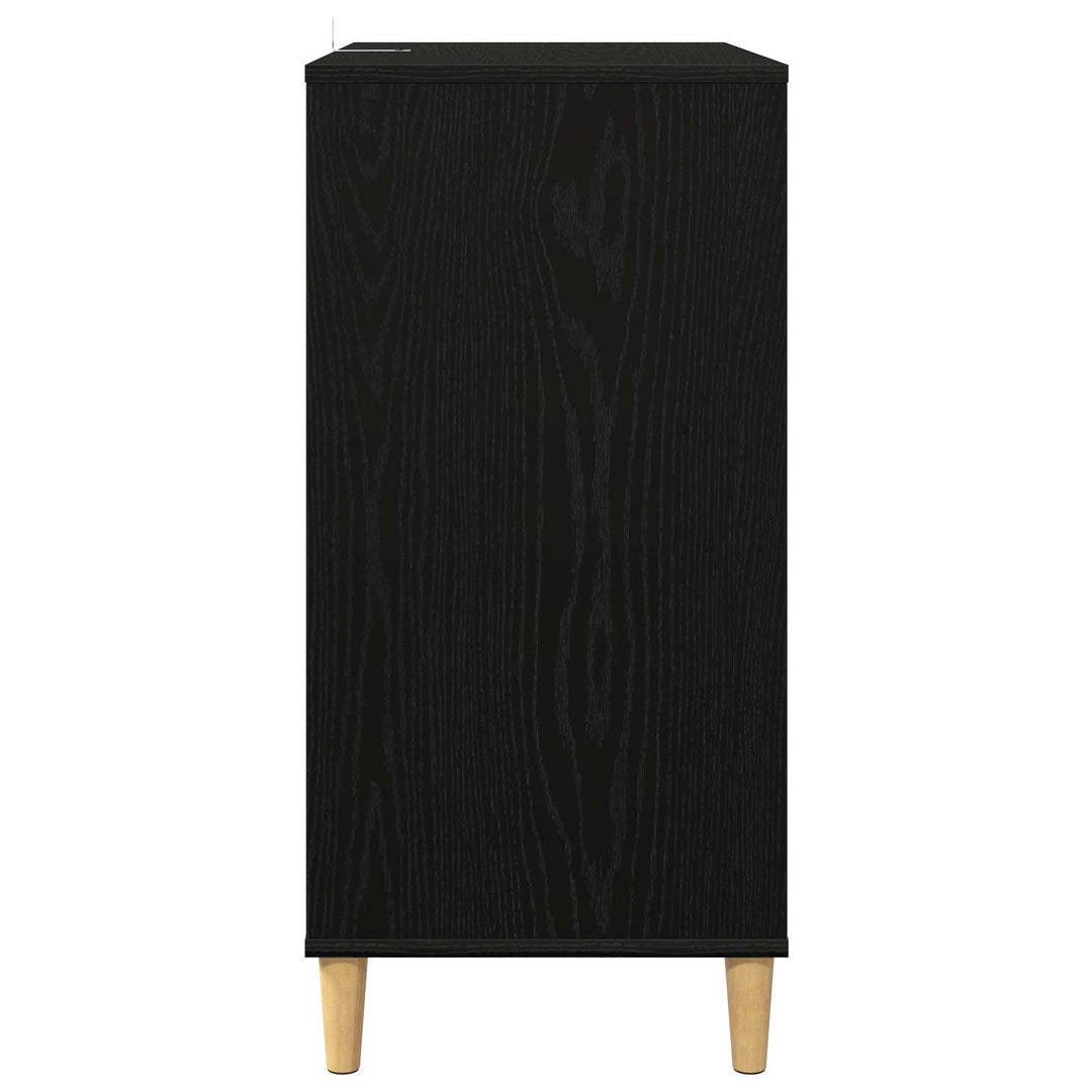 Pladespillerstand Sort eg 71 x 39,5 x 83 cm Konstrueret træ