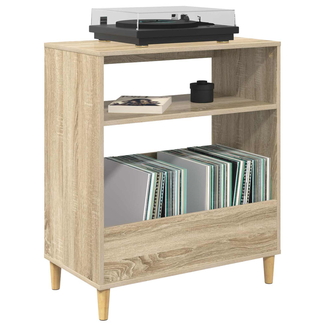 Pladespillerstand Sonoma-eg 71 x 39,5 x 83 cm Konstrueret træ