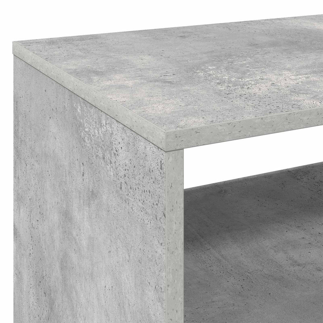 Pladespillerstand Betongrå 71 x 39,5 x 83 cm Konstrueret træ