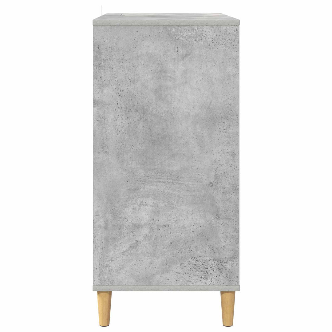 Pladespillerstand Betongrå 71 x 39,5 x 83 cm Konstrueret træ