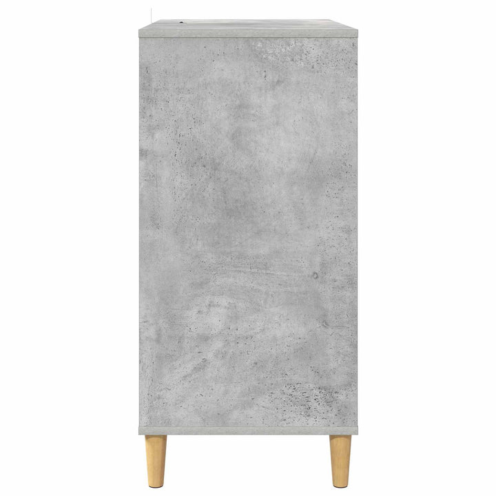 Pladespillerstand Betongrå 71 x 39,5 x 83 cm Konstrueret træ