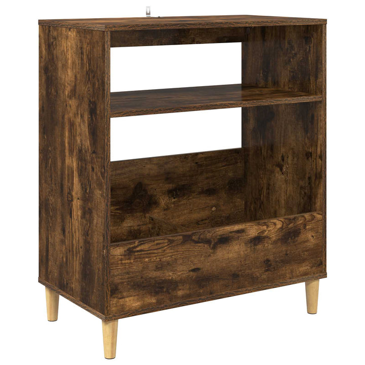 Pladespillerstand Røget eg 71 x 39,5 x 83 cm Konstrueret træ